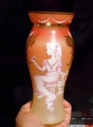 Bohemia, wazon malowany i złoc. ręcznie, sygnowany, opakowanie oryg.