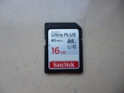 Karta pamięci SDHC SanDisk Ultra PLUS 16 GB klasa 10 80MB/s