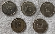 200 zł PRL  srebrna moneta mapka 1974 r. 5 szt.