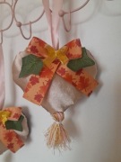 Nowa zawieszka jesienna liście Serduszko 12cm+wstążka 
