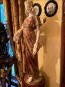 Rzeźba kobiety antyk XIX wiek alabaster 87 cm 