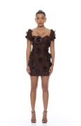     Elegancka sukienka z kwiatami 3D NOWA premium glamour