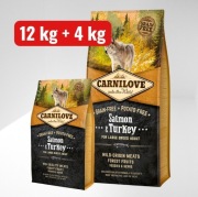Zestaw: Carnilove Dog Adult Large Breed Salmon & Turkey 12 kg + 4 kg 