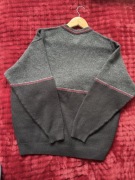 Sweter Wolsey vintage XXL 50% wełna merino oversize V-neck