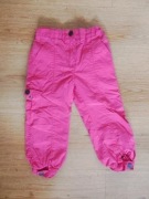 Różowe ocieplane spodnie dla dziewczynki rozmiar 86