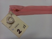 Zamek spiralny spirala kryty 45cm łososiowy łosoś