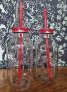 Słoiki ze słomką do letnich drinków 2 szt.