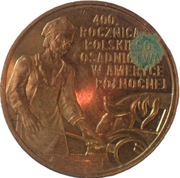 2 złote z 2008 rok - POLSKIE OSADNICTWO W AMERYCE PŁN. + FOLDER W PDF - OMO