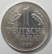 Niemcy RFN 1 marka 1990 mennica A