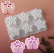 KWIAT Kształt 6 wnęk forma silikonowa 21.4*13.4*4 do Pieczenia Monoporcje 