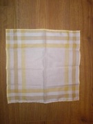 Chusteczka bawełniana do nosa damska naszywka 28 x 26cm żółta nowa