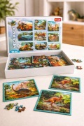 Puzzle dinozaury Trefl 10w1 mega zestaw 4+ komplet układanka dla dzieci