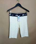 NIKE nowe kremowe kolarki M beżowe spodenki wysoki stan 47 cm