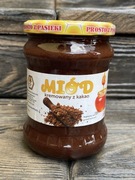 Miód wielokwiatowy kremowany z kakao 600g netto