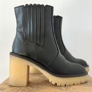 Free People James Chelsea czarne skórzane botki 36 23,5 cm