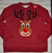 84^ Burton Świąteczny sweter Renifer XXL