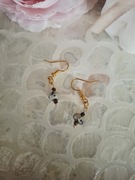 Kolczyki handmade z naturalnych kamieni srebro pozłacane jaspis dalmatyński