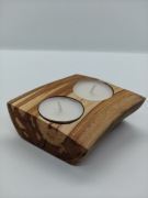 Świecznik z drewna wiśniowego, handmade, eko