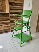 Krzesło dziecięce odnowione do karmienia rekwizyt drewniane stare PRL 