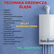 Technika grzewcza kotłownie CWU grzejniki kurtyny powietrzne biały montaż