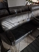 Sofa kanapa czarna ekoskóra 