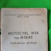 MOTOCYKL WSK typ M06 B3 Instrukcja obsługi