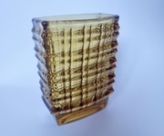 Wazon optyczny huta Ząbkowice szkło Vintage PRL