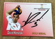 Dawid Konarski siatkówka - oryginalny autograf 10x15 cm