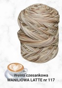 Wełna czesankowa WANILIOWA LATTE nr 117 (50g)