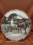 Talerz kolekcjonerski Staffordshire England Pony & Horse Rake 1940