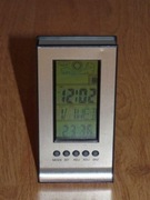 Mała stacja pogodowa z zegarem i budzikiem 11cm