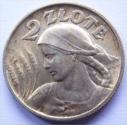 2 ZŁOTE 1925 ŻNIWIARKA Z KROPKĄ