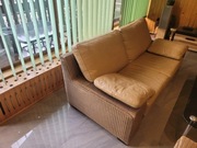Dwie Sofy Rattanowe Llyod Loom 3 osbowa i 2 osobowa skóra. Tel 500 263 376