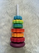 Tęczowa Wieża Edukacyjna – Zakręcona Piramidka, układanka dla dzieci