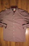 Koszula Olymp r. 39 szara czerwień dł rękaw bawełniana męska 