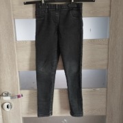 Czarne jeansowe legginsy dziewczęce Dunnes Stores, rozmiar 7 lat – wygodne