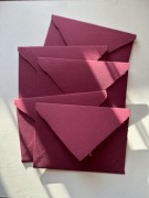 Papier czerpany Koperta B6 Burgundy (10 szt)