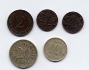 Zestaw monet Estonii do 1940 r.