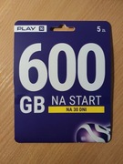 Internet mobilny w Play SIM 600 GB na 30 dni + rozmowy.