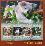 Znaczki fauna:6004: zwierzęta- Wyspy Świętego Tomasza i  Książęca 2014r 