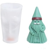 Duży SANTA MIKOŁAJ Bożonarodzeniowa forma silikonowa 13*7.5 do Świec Wosku 