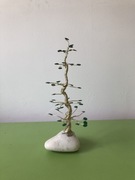 Drzewko szczęścia choinka jodła kamień metal cekiny