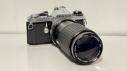 Aparat Pentax ME + obiektyw 4.5/75-200 mm