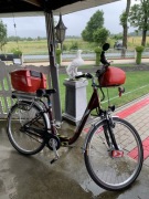 Elektryczny rower Bauer z przyczepka