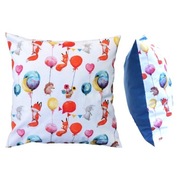 Poszewka 40x40 cm Liski z balonikami Las - Bawełna