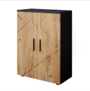 Szafka midi Irma, antracyt/złoty dąb, 60 x 81 cm, Vicco