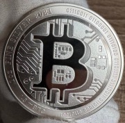 Srebrna moneta 1 oz Bitcoin 2021 Ag 999