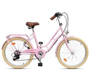 Rower miejski 24 cale Verve City Retro różowy
