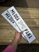 Tablica rejestracyjna MŁODA PARA mat Tloczona KOMPLET 2 sztuki
