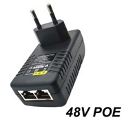 Zasilacz PoE Injektor 48V 24W 0,5A 1000Mbps do gniazdka AP, kamera IP